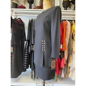 vintage 1980s black crepe sheath dress with rhinestones, dani max, 80s fashion